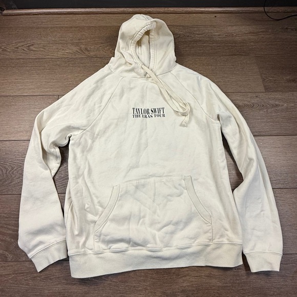Taylor Swift The Eras Tour Tops - Taylor Swift The Eras Tour Official Merchandise Hooded Sweatshirt Size M Cream